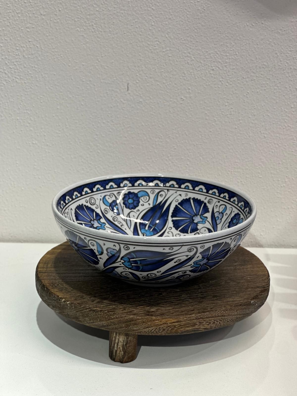 Klasik Desen Kütahya Çini Kase (20 cm) - 1. Desen