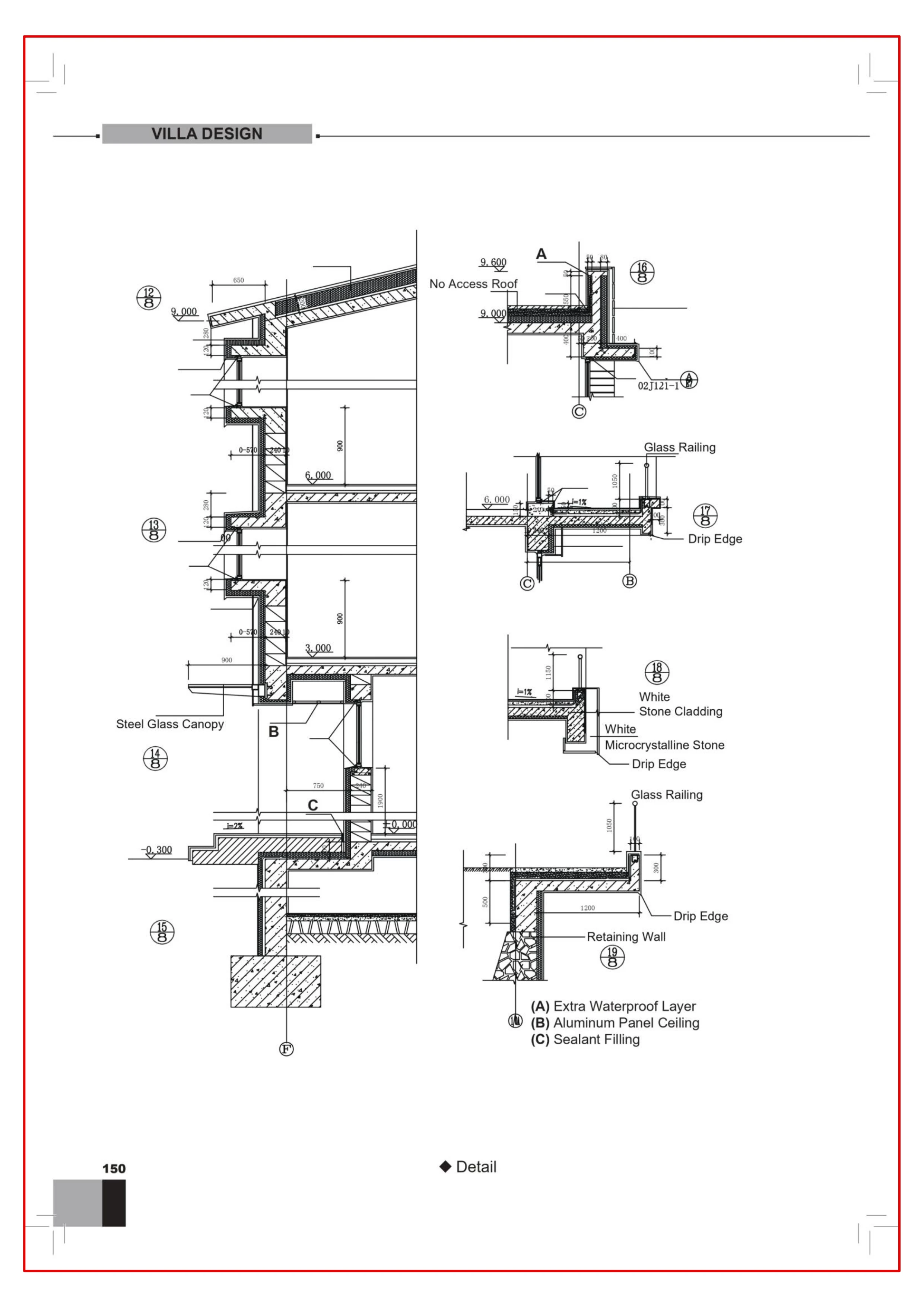 VILLA DESIGN-Plans, Elevations, Sections, Facades & Details