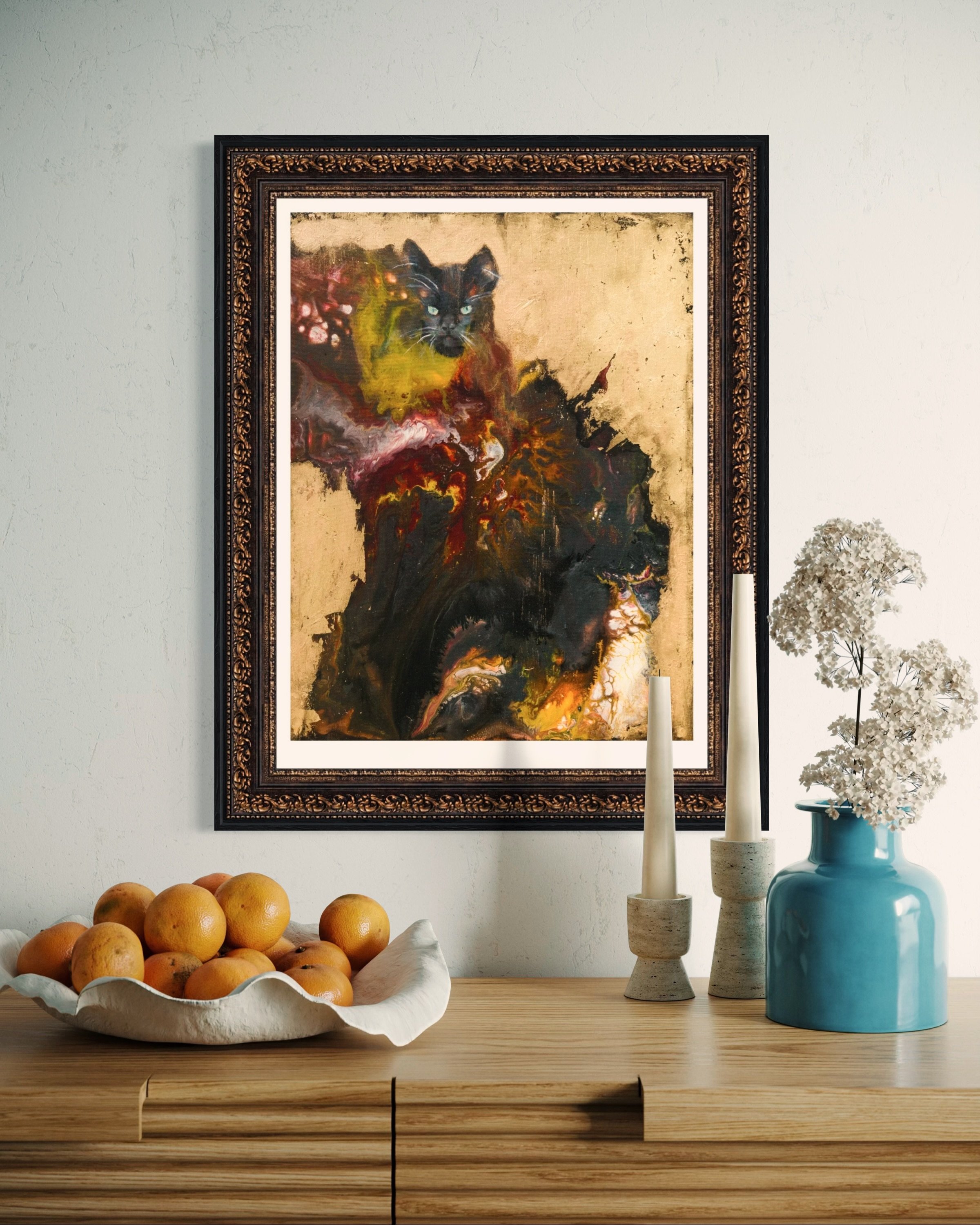 Rorschach Series II: Spanish Cat 50x68
