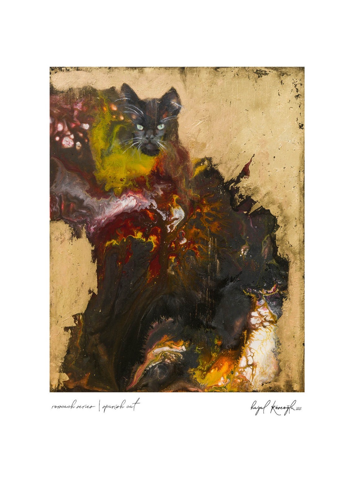 "Rorscach Series ||: Spanish Cat" | 50x70 | Retro 300gsm