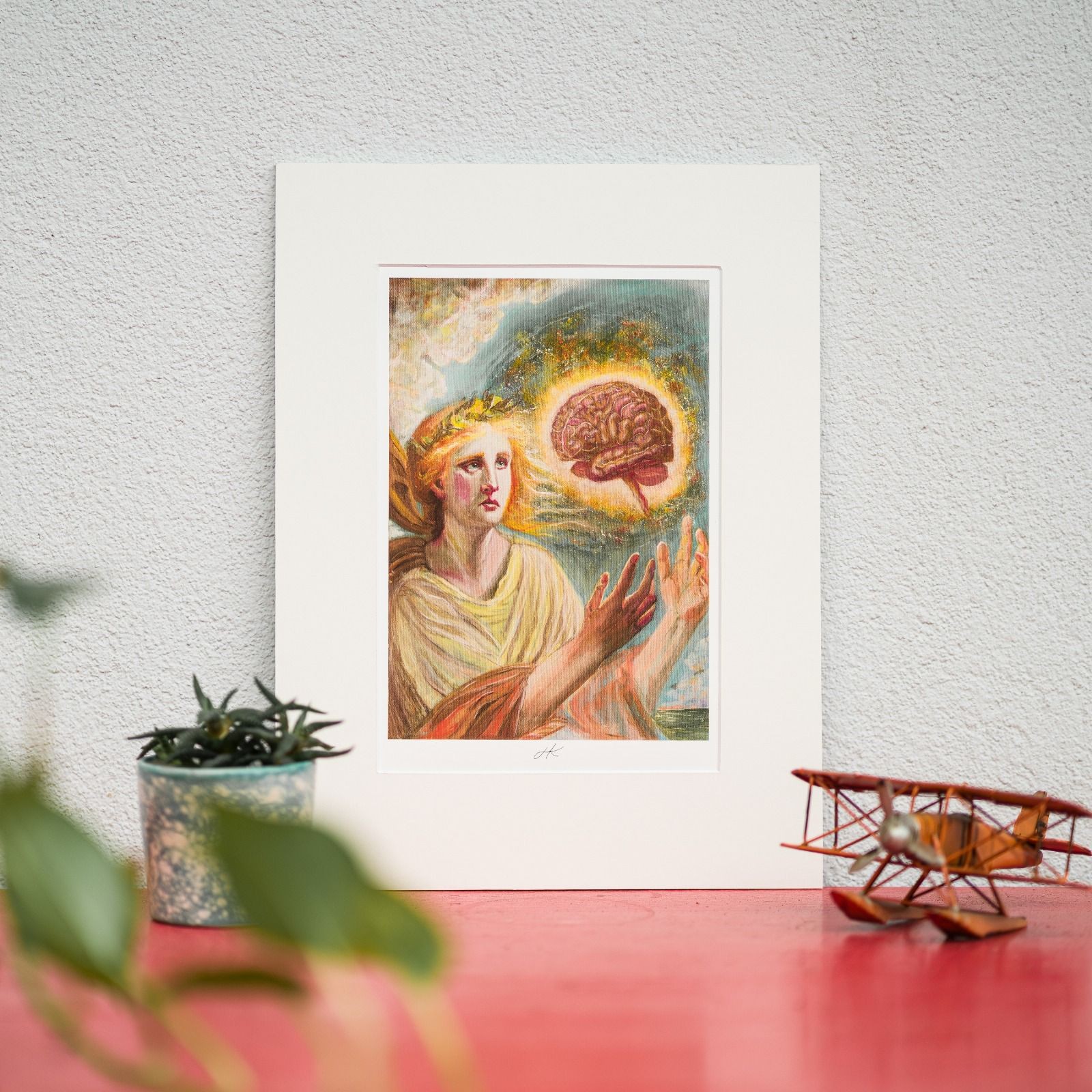 Brain Have Mercy | 17 x 24.5 cm print | Mat: 30 x 39 cm