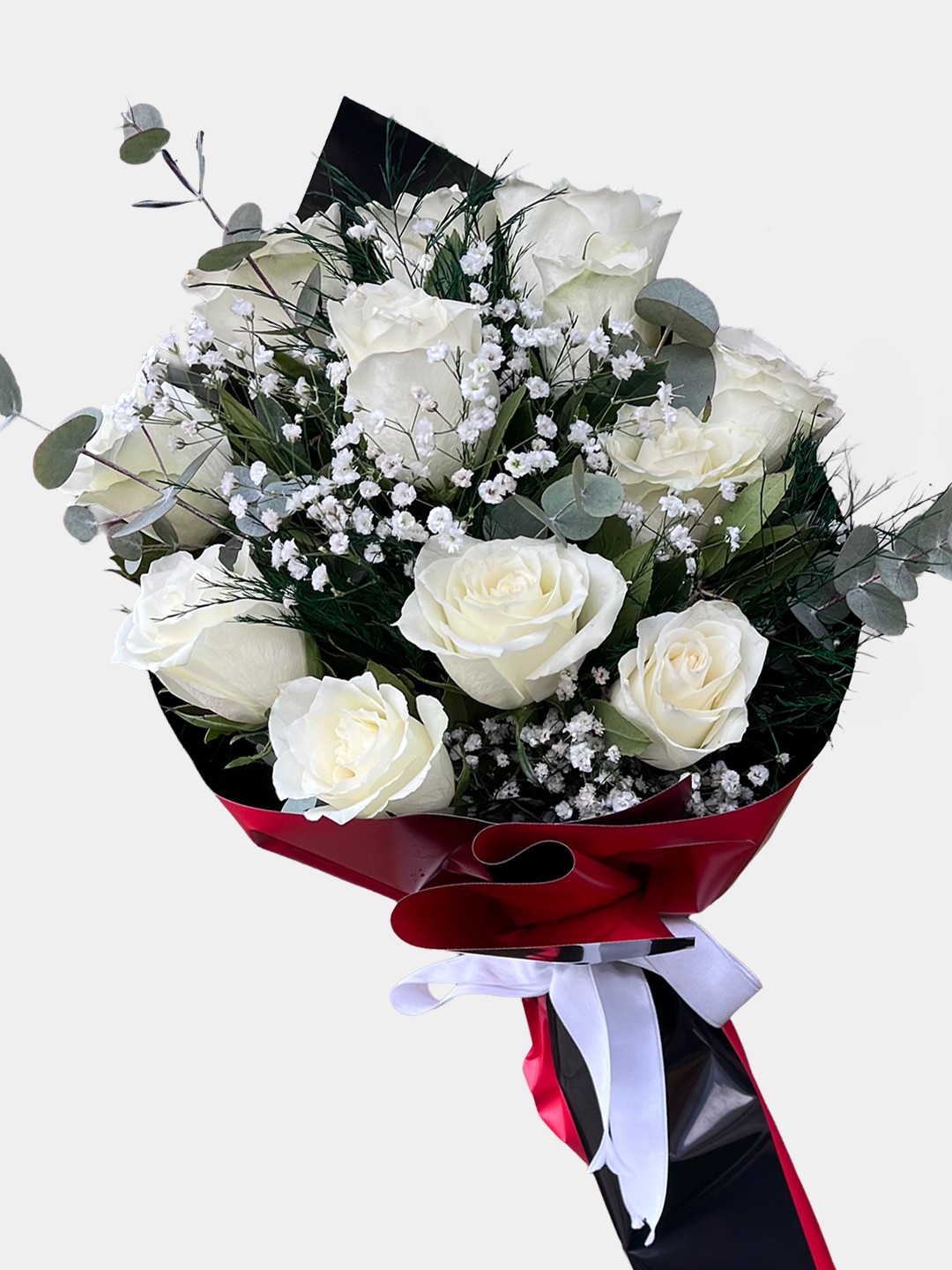 12 Adet Beyaz Gül Buketi