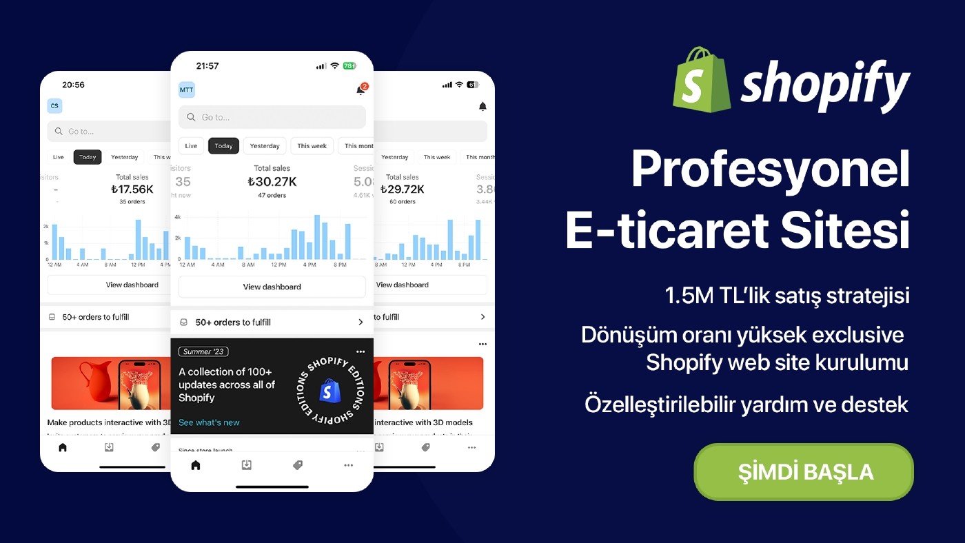 Ben, Shopify E-Ticaret Sitenizi Oluşturabilirim