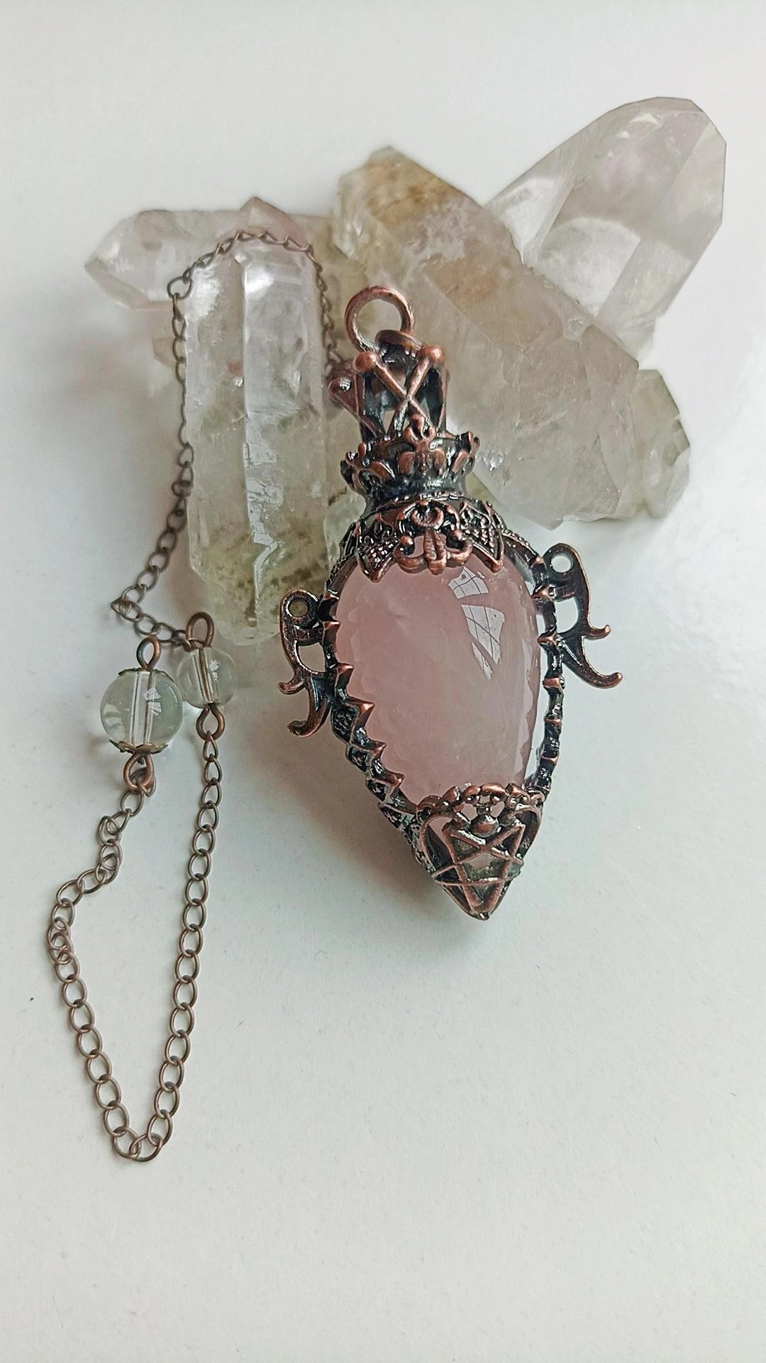 Pembe Kuvars Bakır Pandül