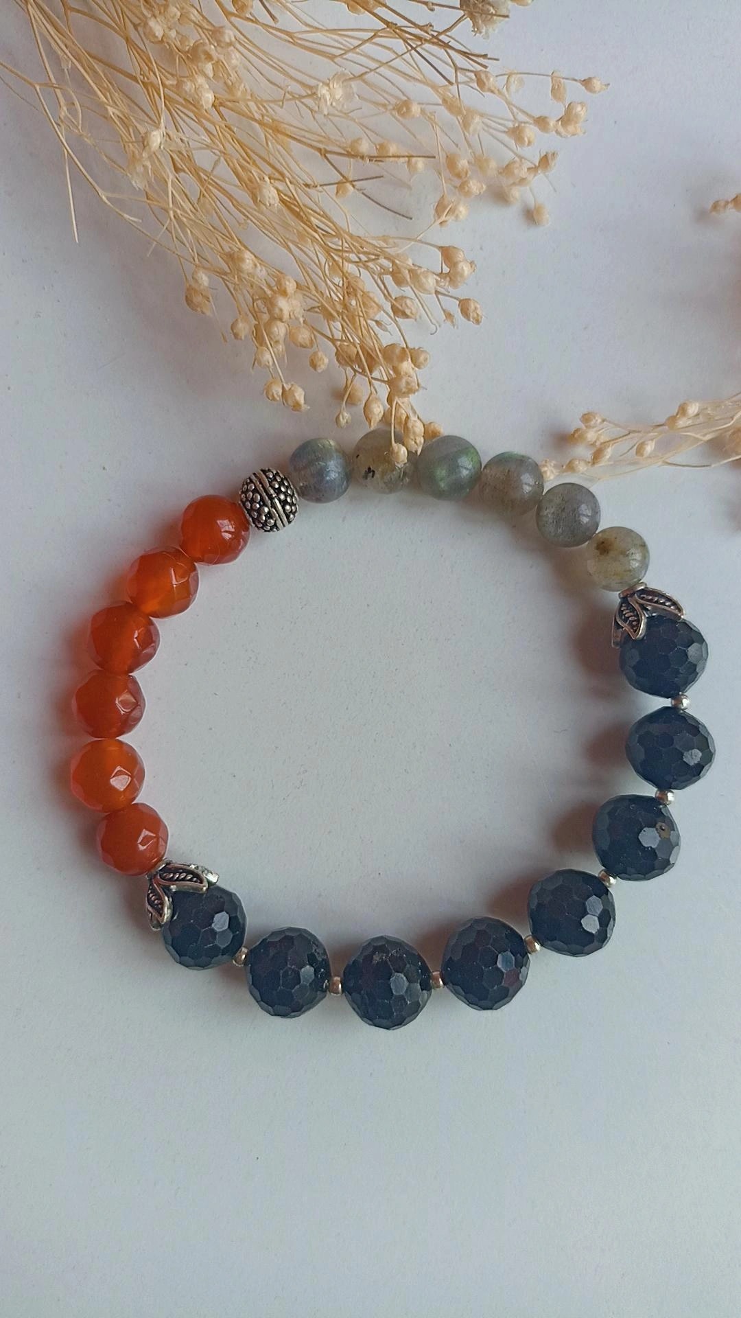 Üçlü Güç Doğal Taş Bileklik