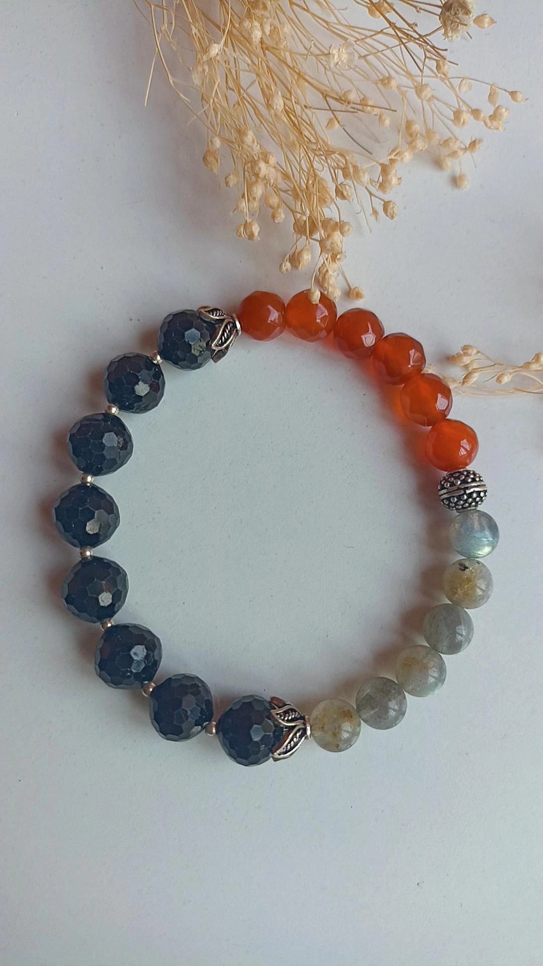 Üçlü Güç Doğal Taş Bileklik