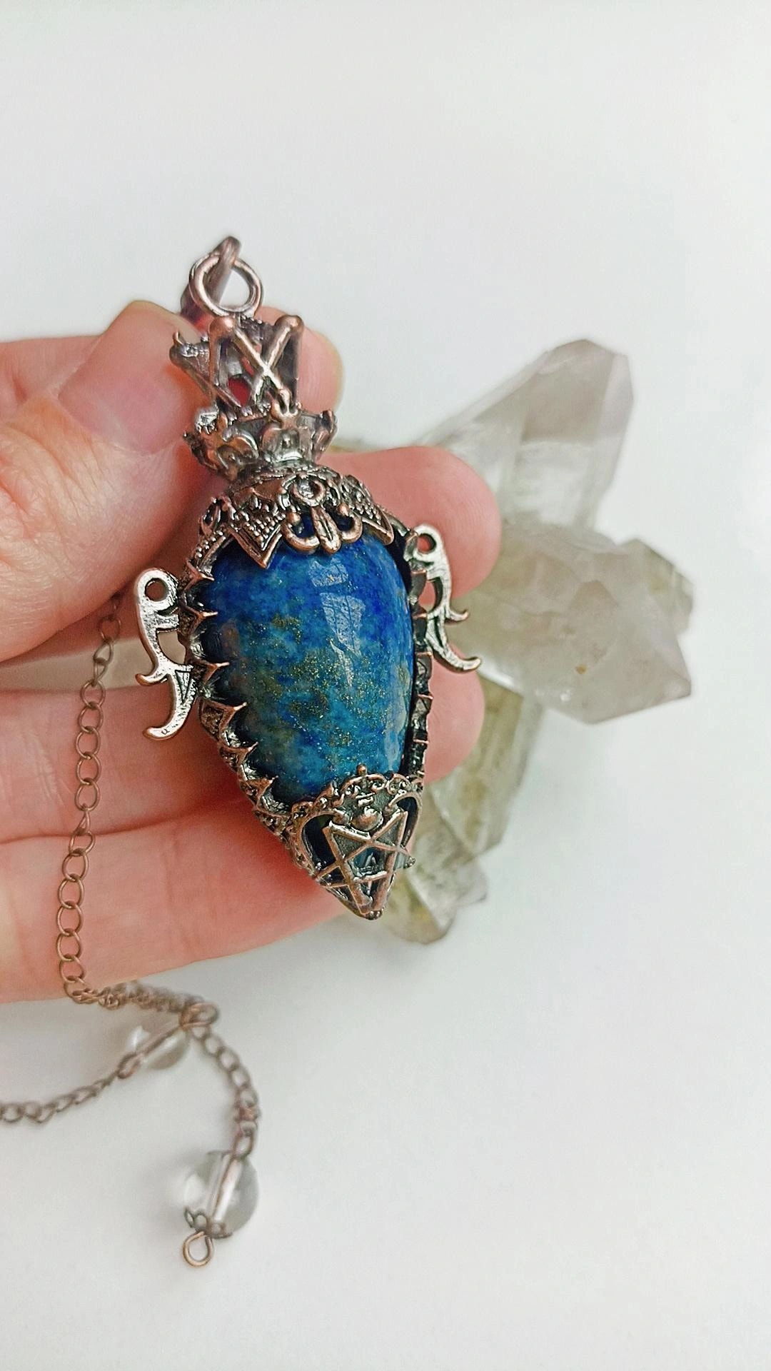 Lapis Lazuli Bakır Pandül 