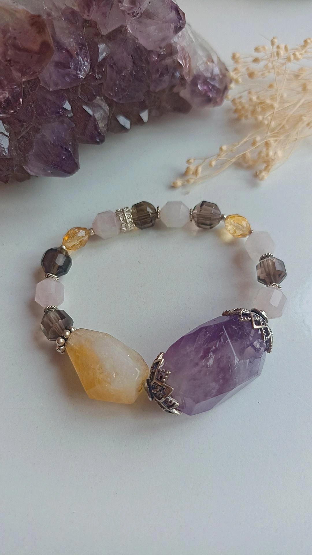 Dört Elementin Senfonisi Doğal Taş Bileklik