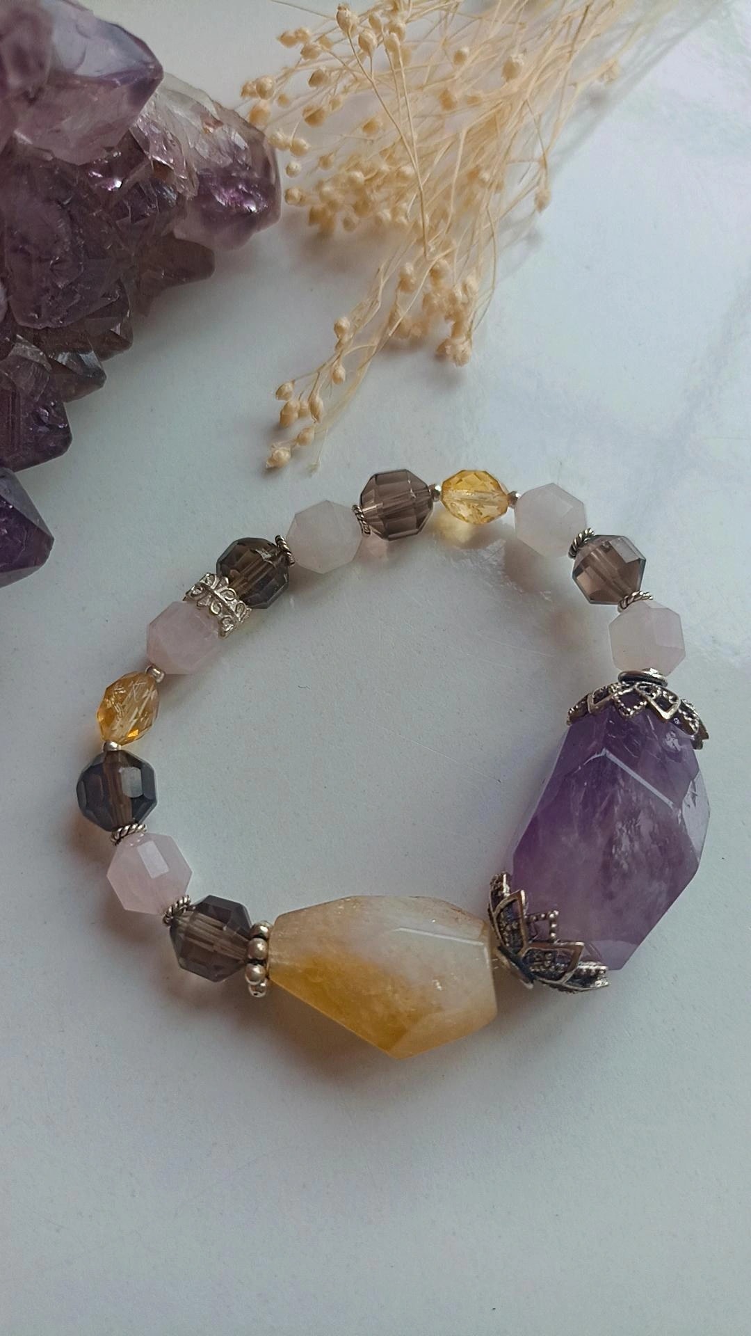 Dört Elementin Senfonisi Doğal Taş Bileklik