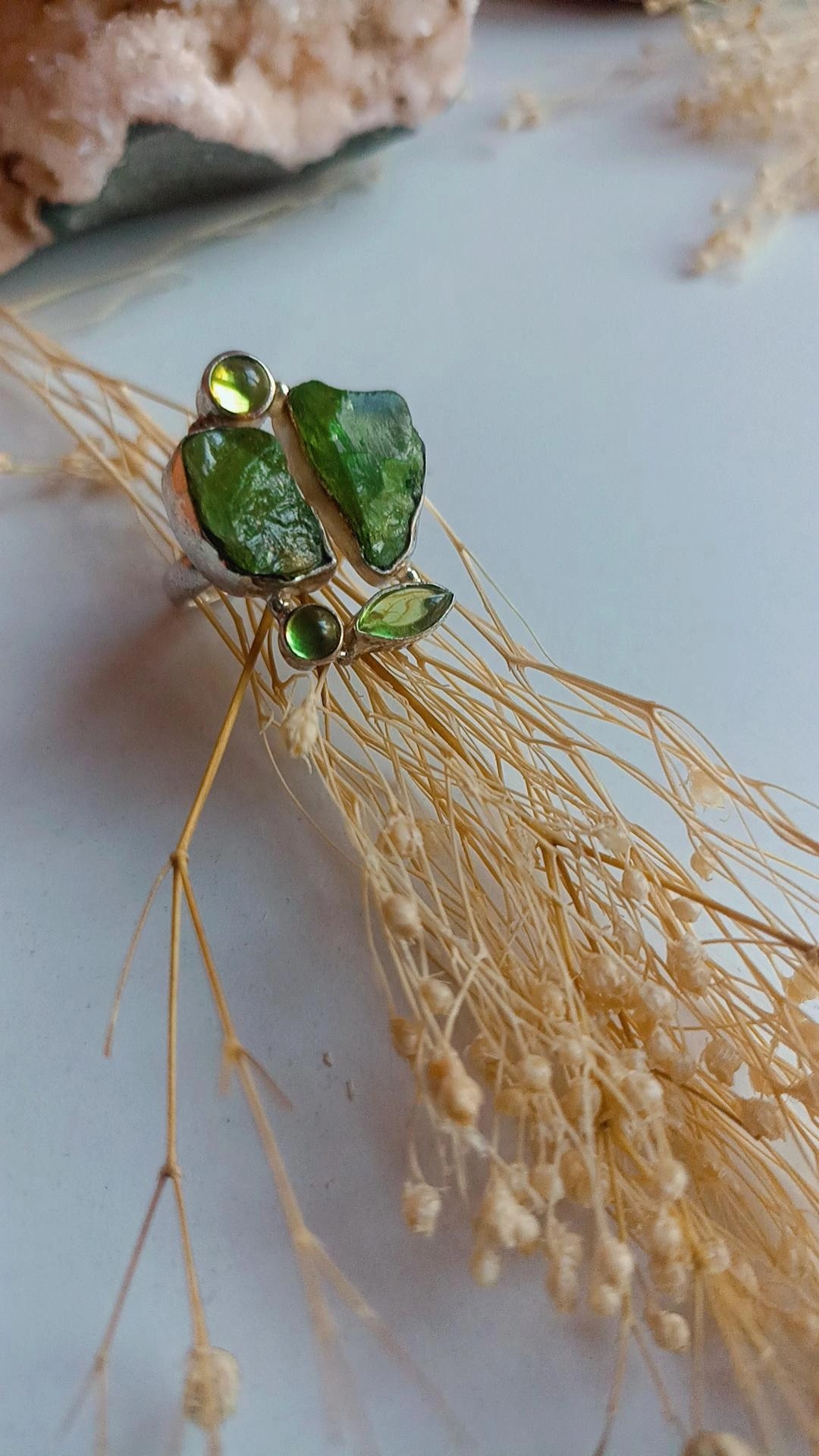 Özgüven Yeşili Doğal Taş Yüzük