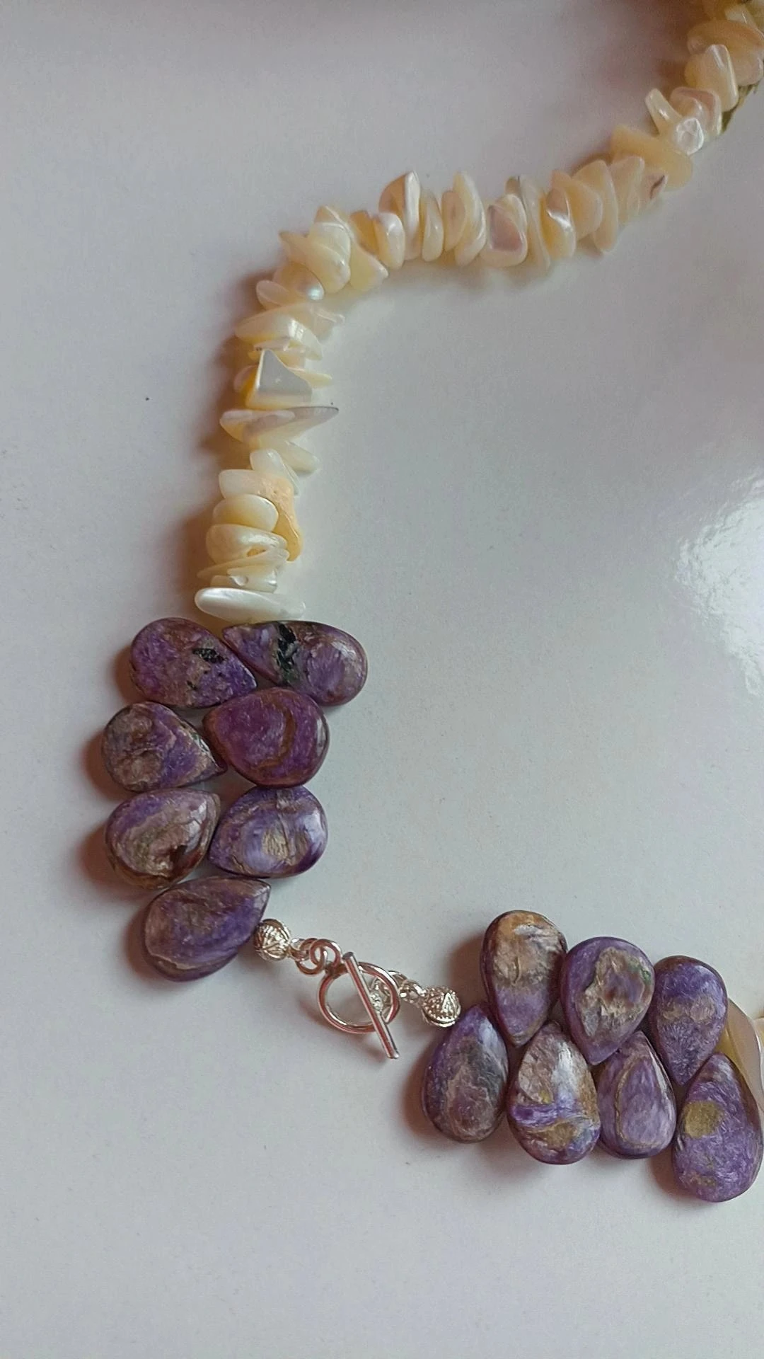 Çeroit& Sedef Doğal Taş Kolye