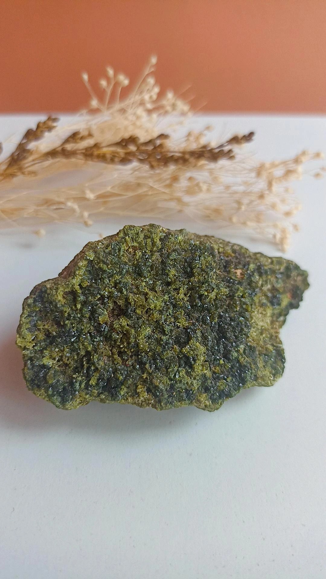 Epidot Doğal Kütle Taş