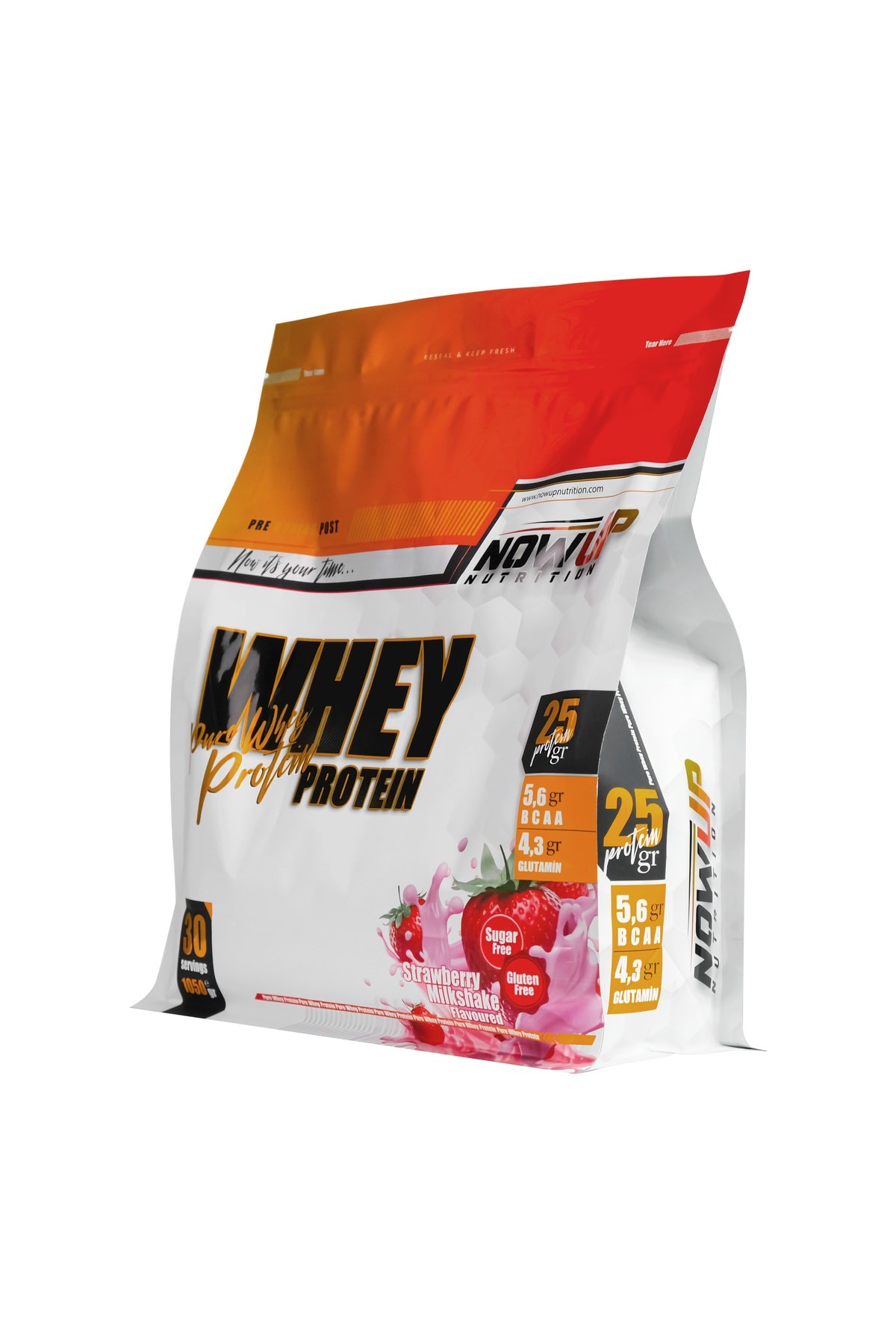 %100 Whey Protein Tozu Çilek Aromalı - 1050 gr.