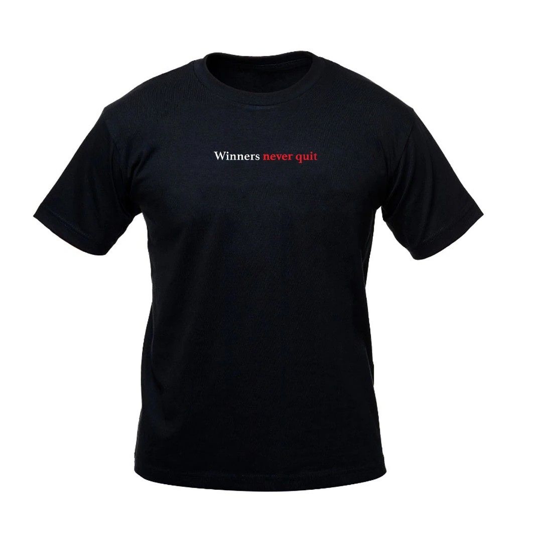 Winners Never Quit Erkek Sporcu Tshirt