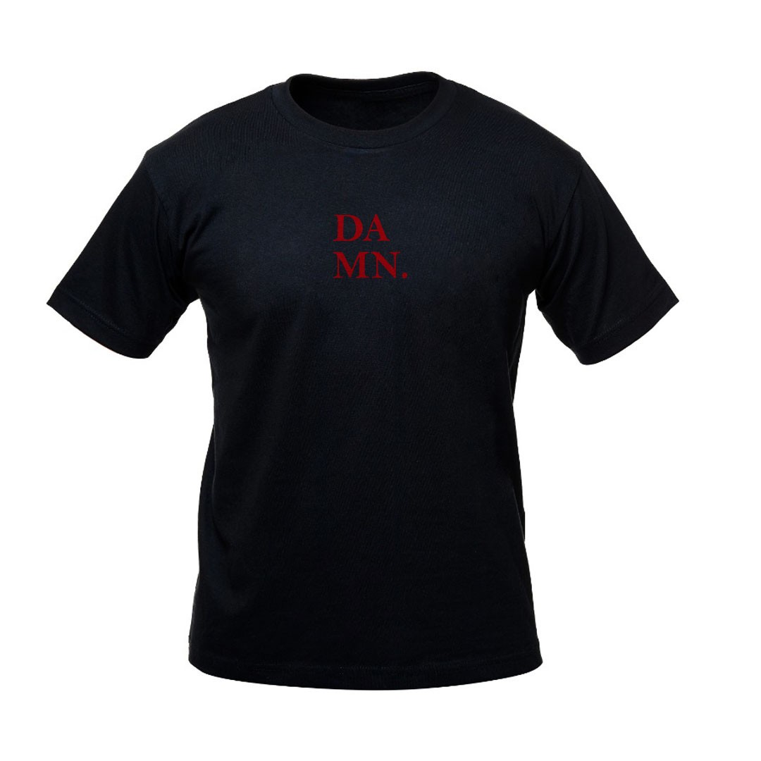 DAMN- Siyah Erkek Sporcu T-shirt
