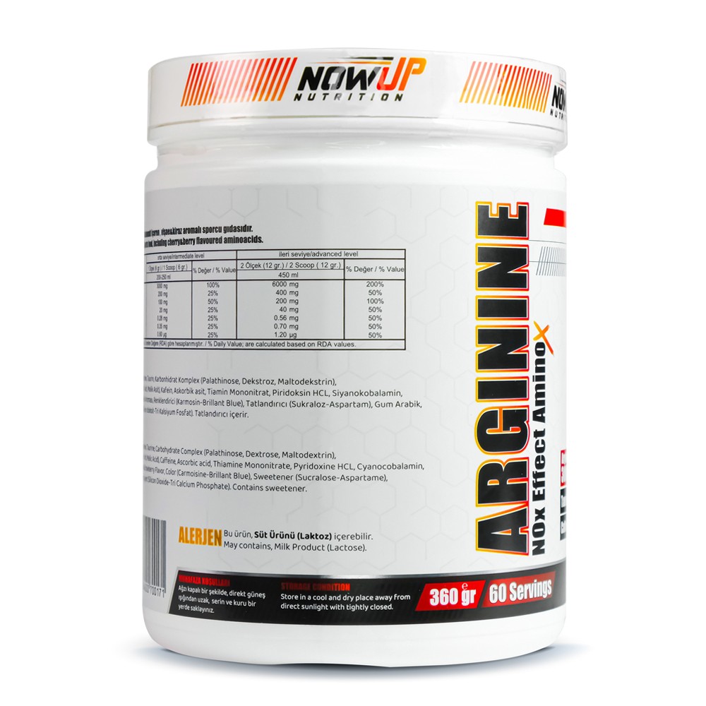 Arginine Nitric Oxide Effect Amino Asit Vişne & Çilek Aromalı - 360gr. 