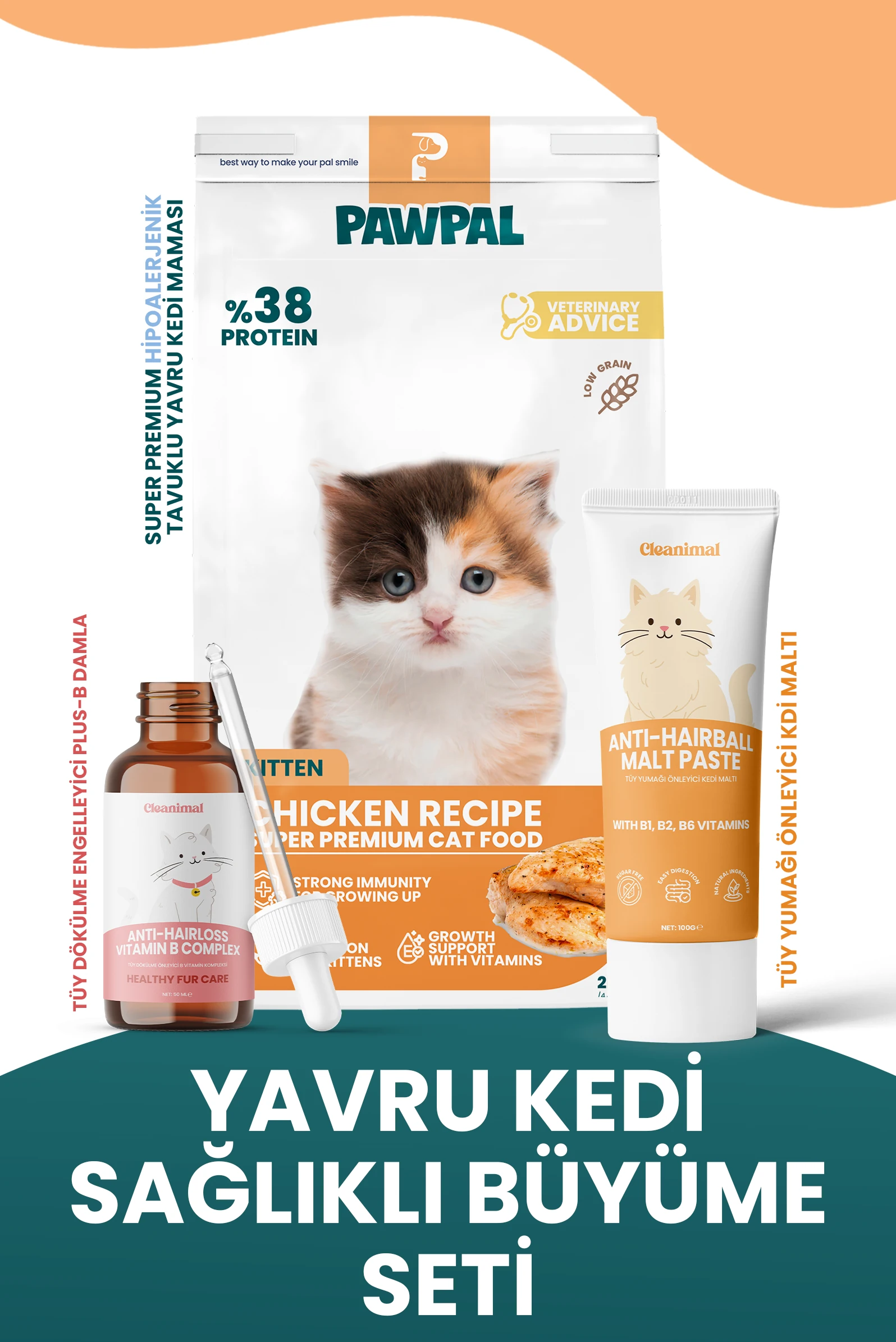 Yavru Kedi Sağlıklı Büyüme Seti