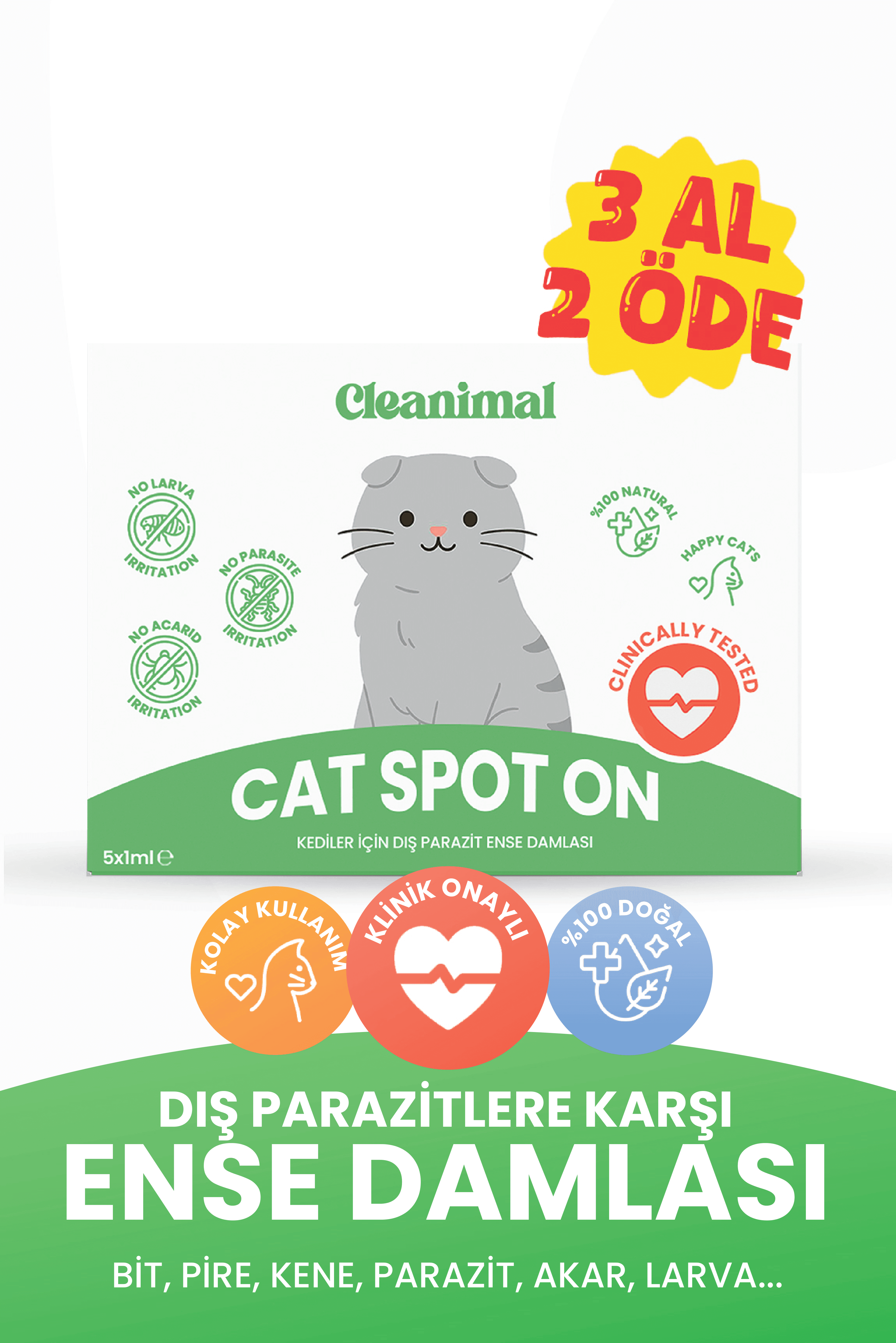 Kedi Dış Parazit Ense Damlası