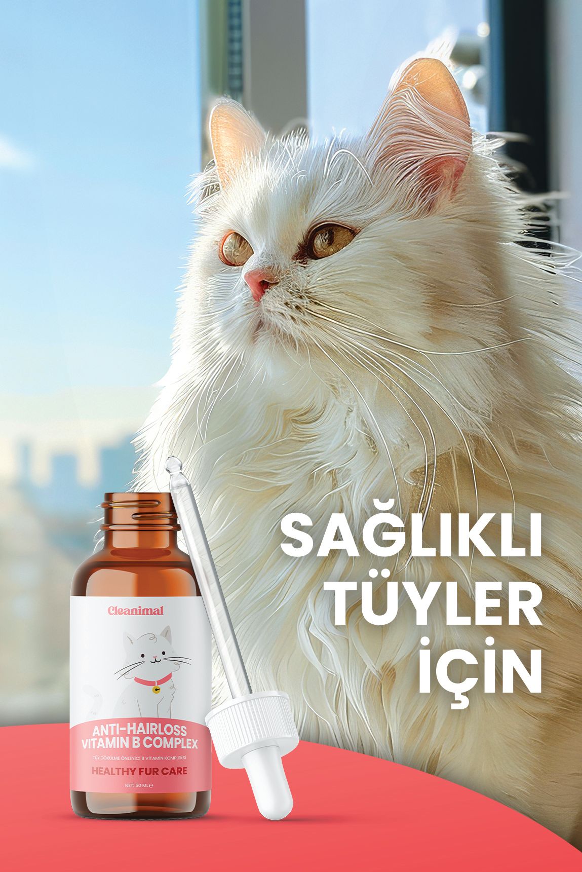 Kediler İçin Tüy Dökülme Önleyici Plus B Damla