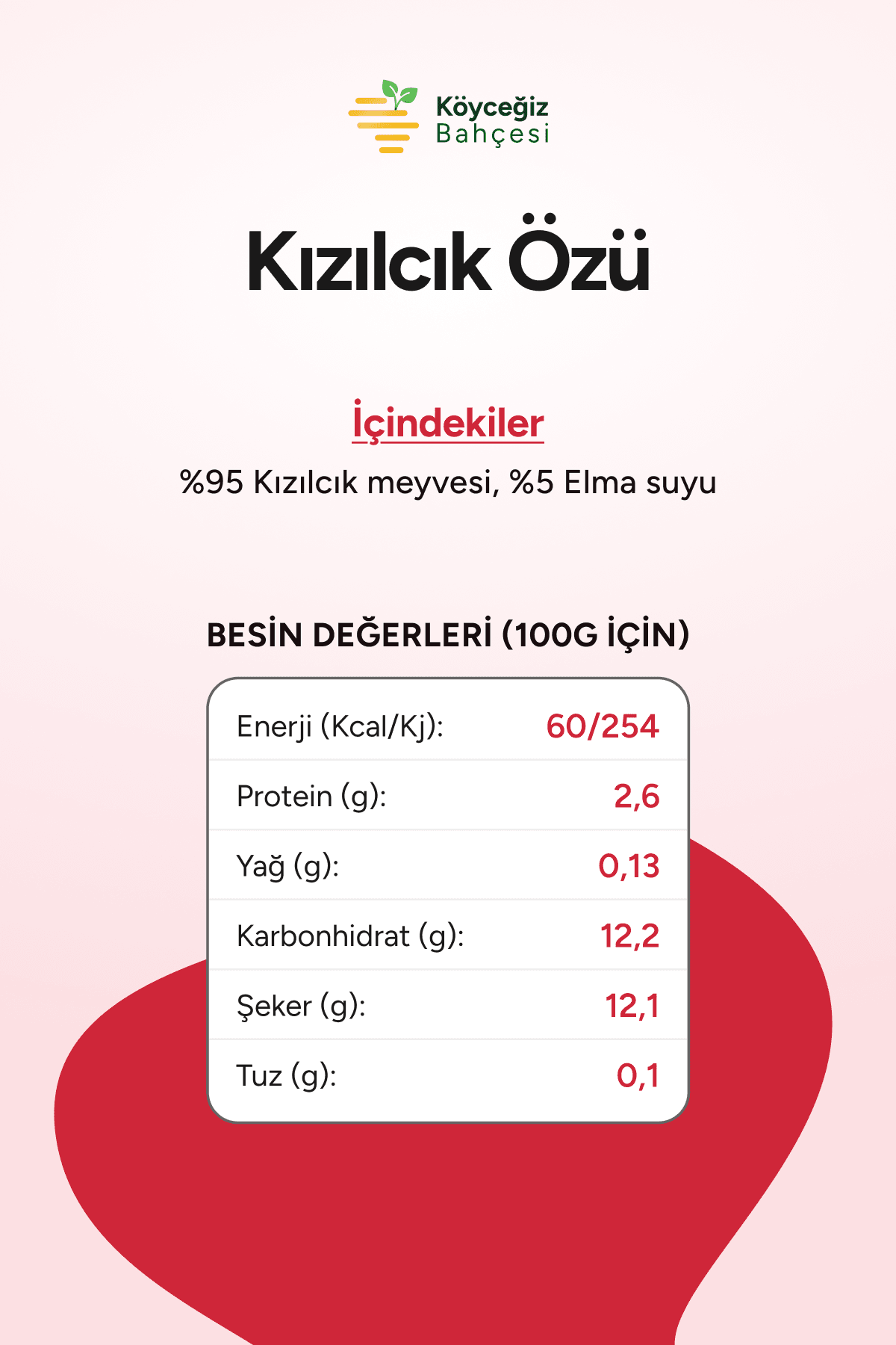 Organik Kızılcık Özü