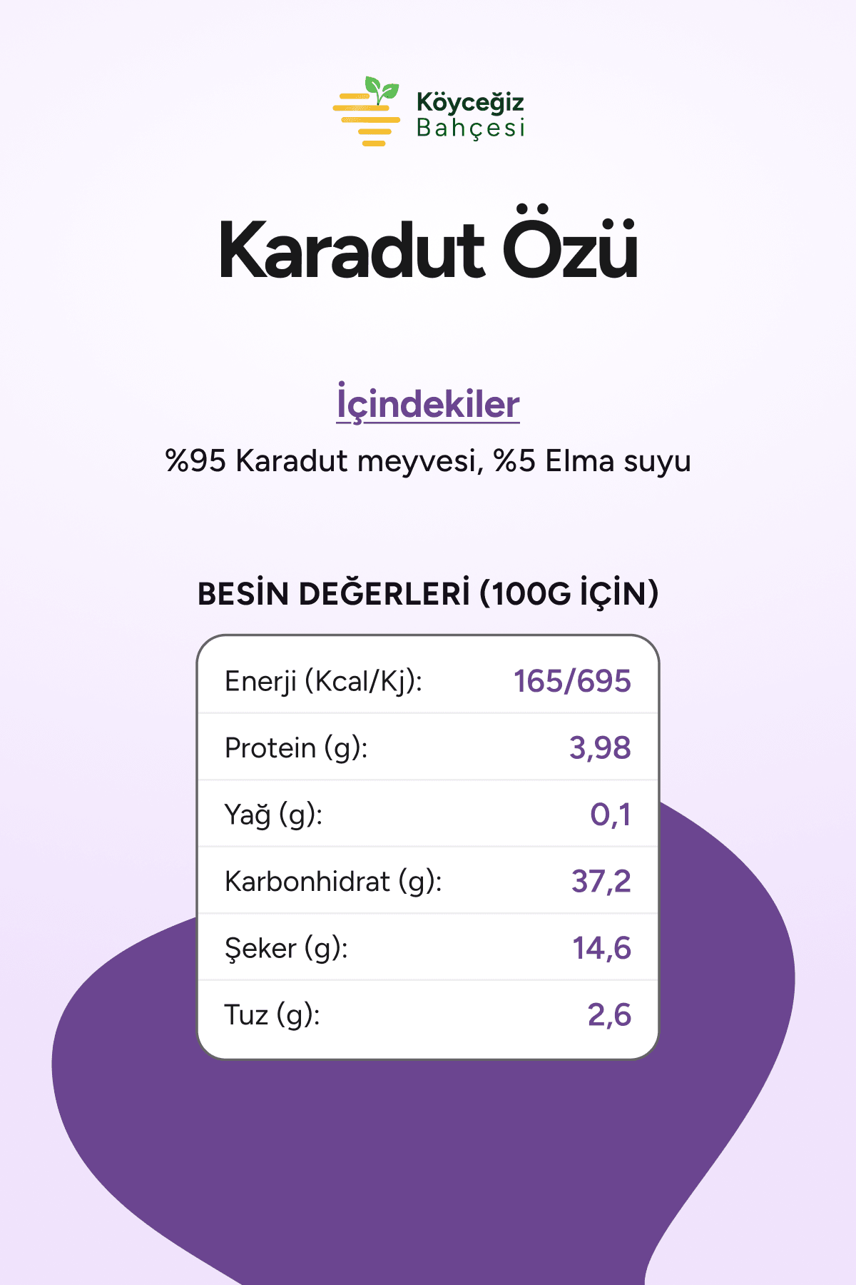 Organik Karadut Özü