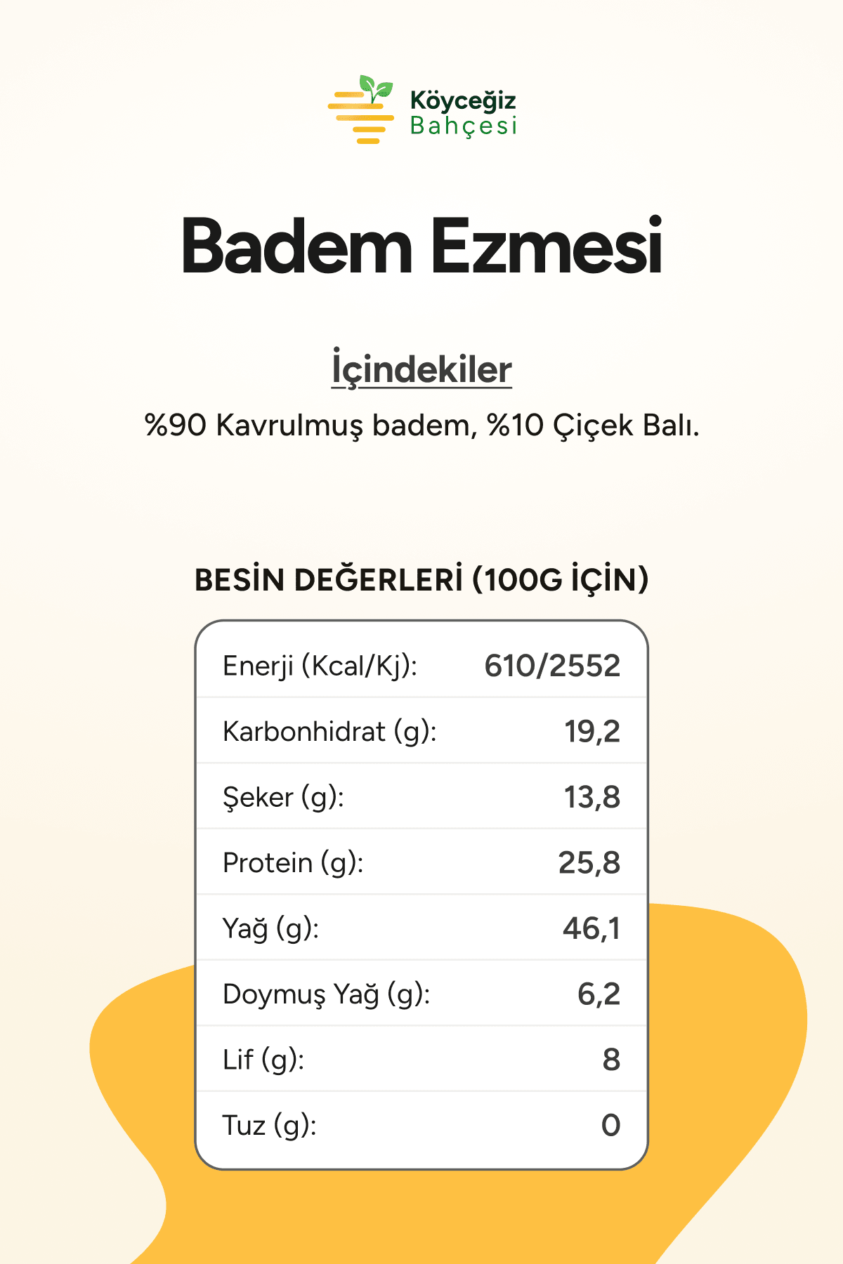 Ballı Badem Ezmesi - 300g