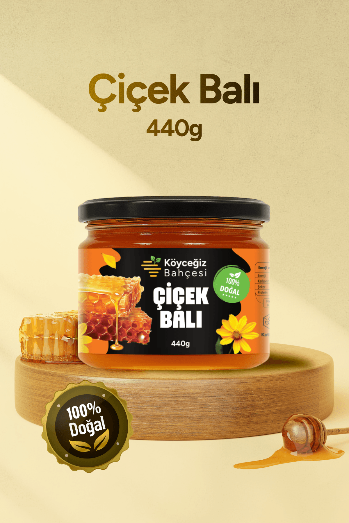 Organik Çiçek Balı - 440 Gr.