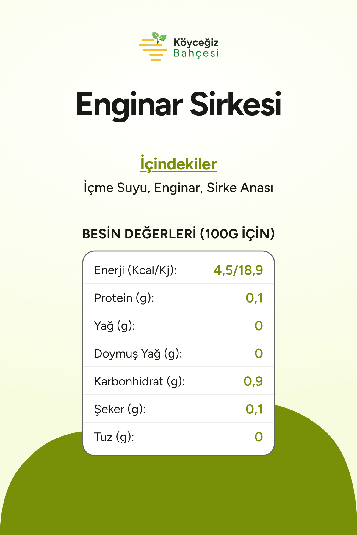 Organik Enginar Sirkesi - 500ml