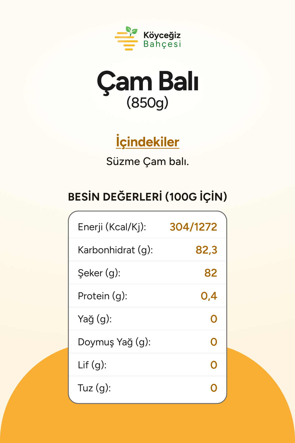 Organik Çam Balı 850 Gr.