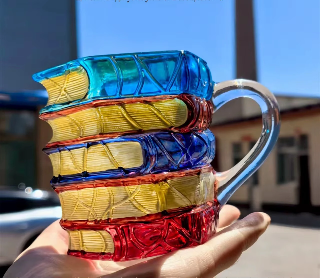 Kitap Temalı Cam Kupa Bardak 