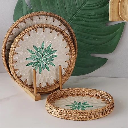 Hasır Sunum Tepsisi 3'lü