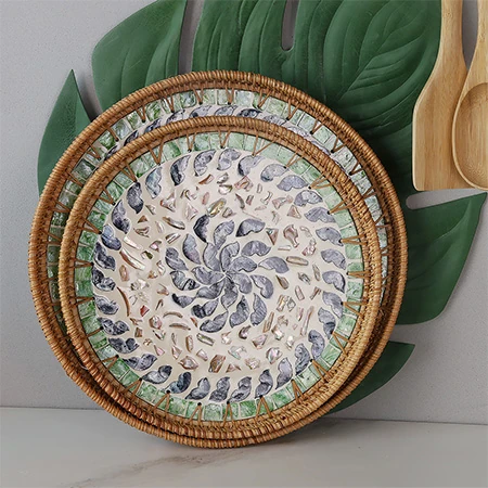 Hasır Sunum Tepsisi 2'li 