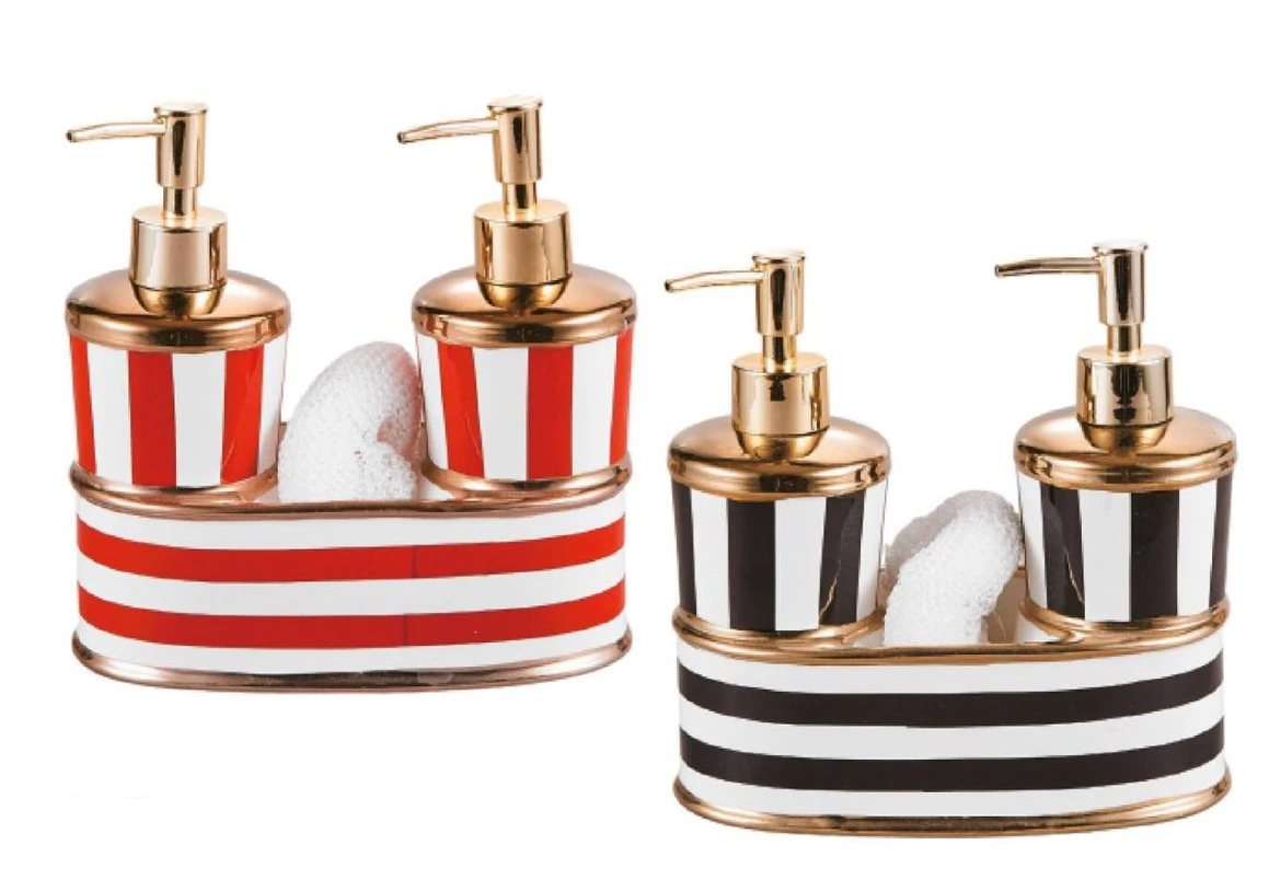 Porselen 2li Sıvı Sabunluk Seti, Arow