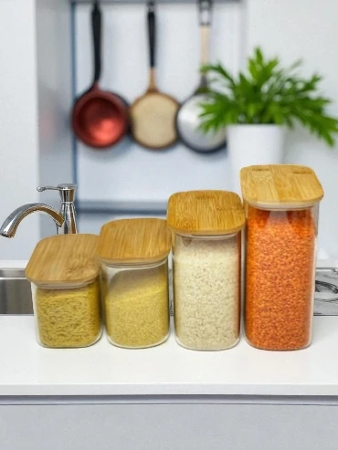 Bakliyat Saklama Kabı 4'lü Set 