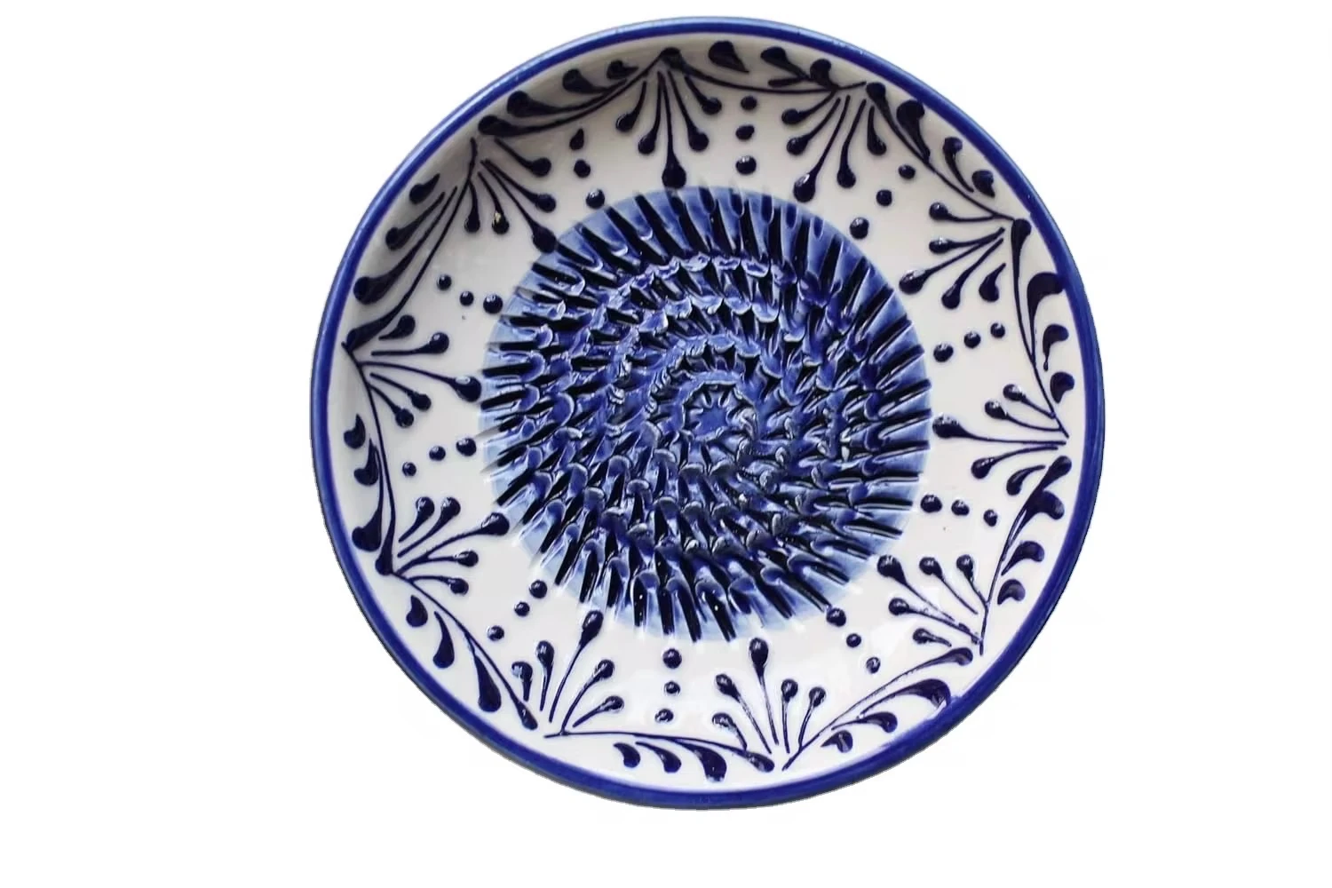 El Yapımı Kendinden Rendeli Seramik Tabak 