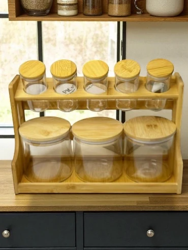 Bambu Baharatlık 8'li Set