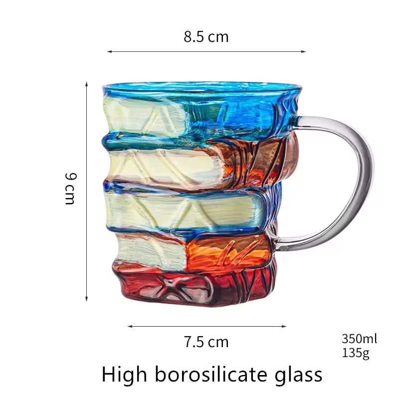 Kitap Temalı Cam Kupa Bardak 