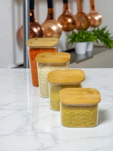 Bakliyat Saklama Kabı 4'lü Set 