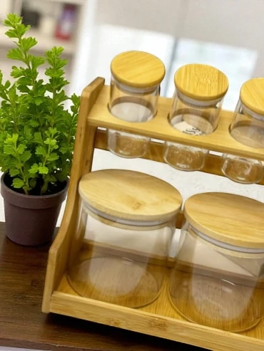 Bambu Baharatlık 8'li Set