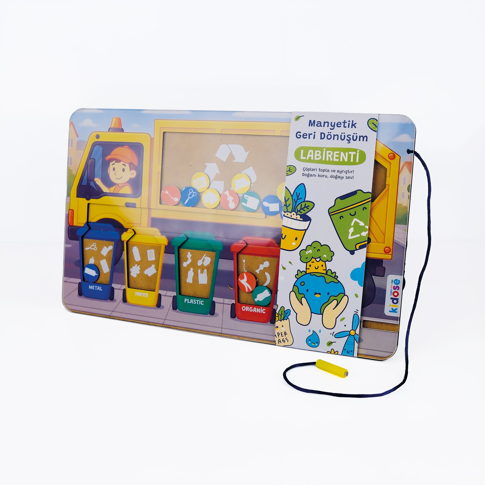 KiDoSe Eğitici Manyetik Geri Dönüşüm Şekil ve Renk Eşleştirme Kit