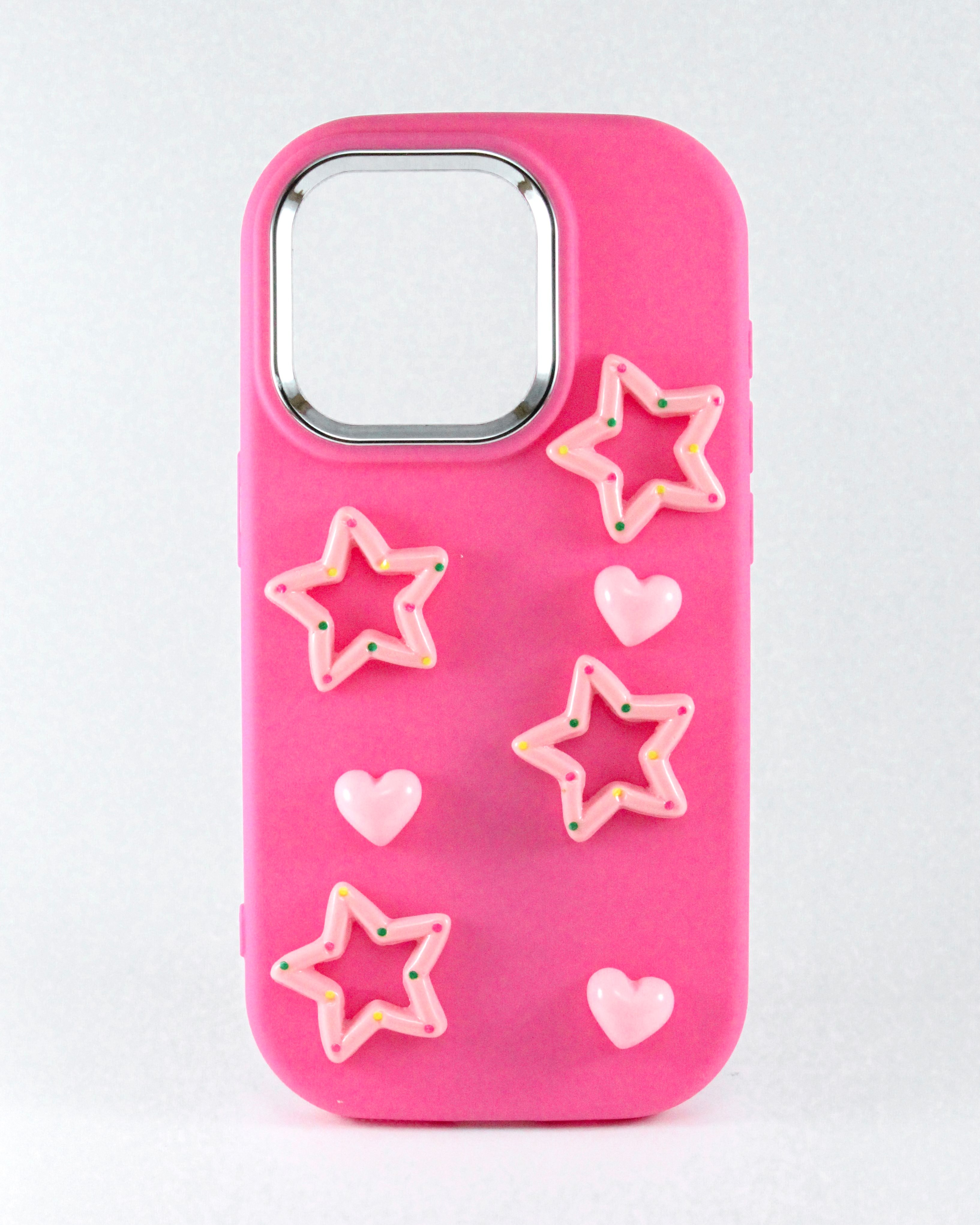 Iphone Pink Star Telefon Kılıfı Koyu Pembe