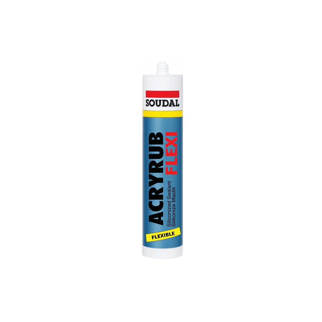 SOUDAL ACRYRUB FLEXI SİLİKONİZEMASTİK BEYAZ 400 ml