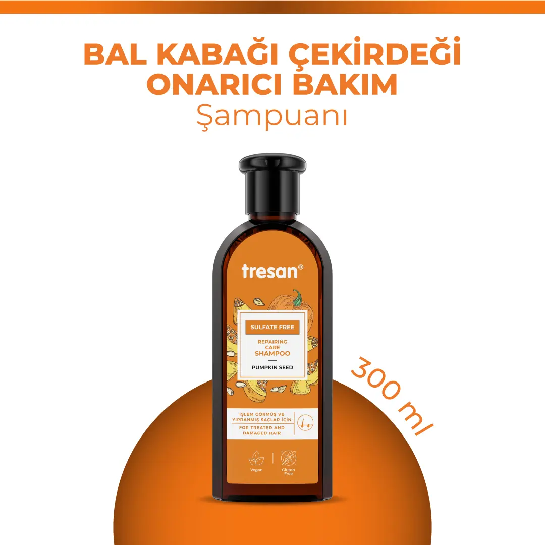 Pumpkin Seed Repairing Sulfate-Free Care Shampoo 300 ml | Tresan
