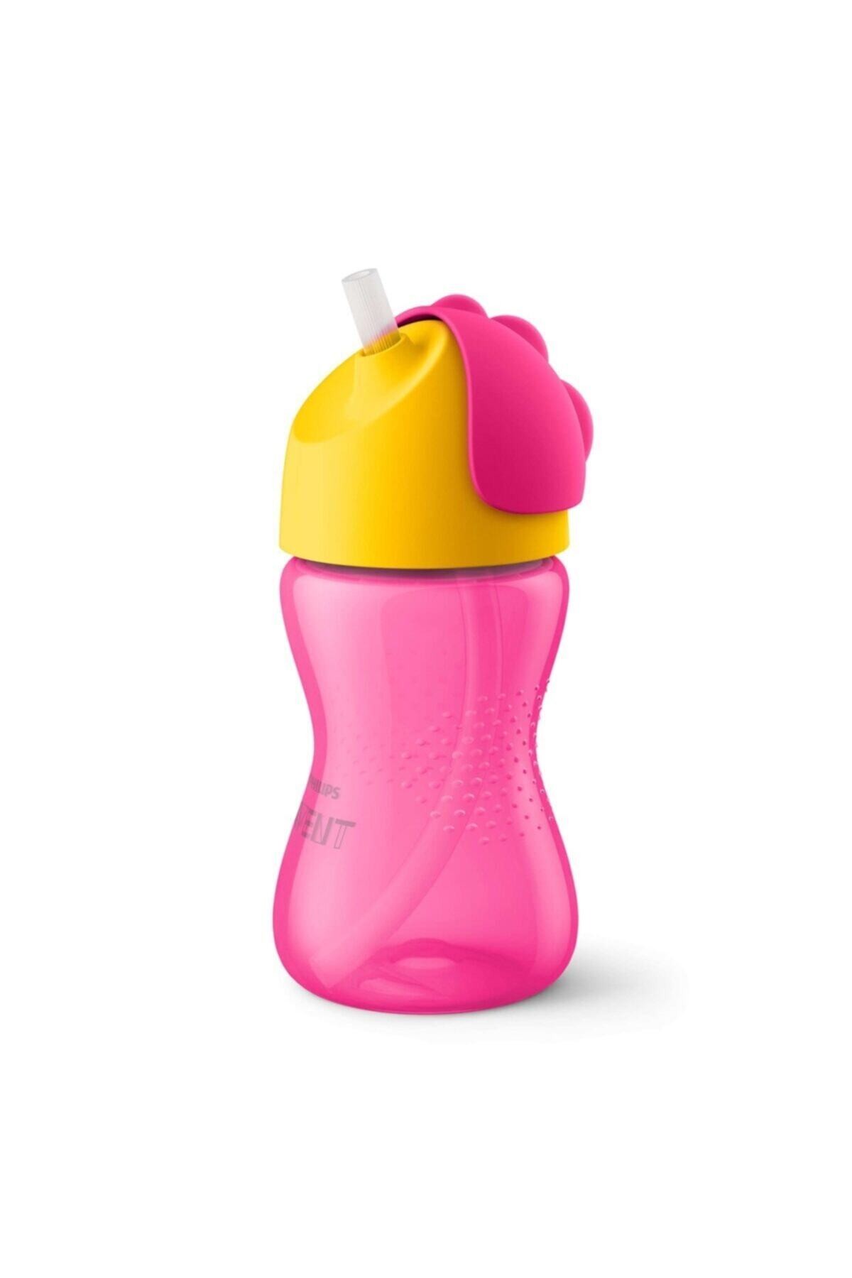 Bendy Pipetli Damlatmaz Bardak Suluk Pembe 300 ml 12 Ay+