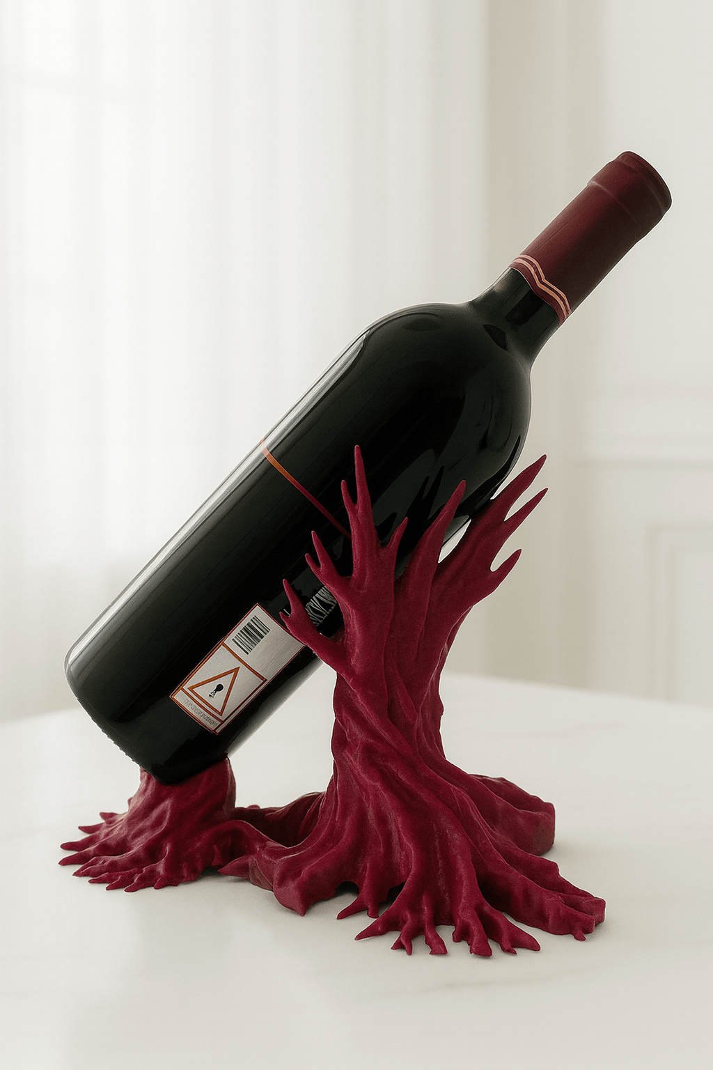 Kuru Ağaç Şarap Tutucu - Bordo