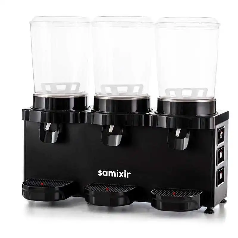 Samixir MMM30 Panaromik Triple Soğuk İçecek Dispenseri 10 L+10 L+10 L Siyah
