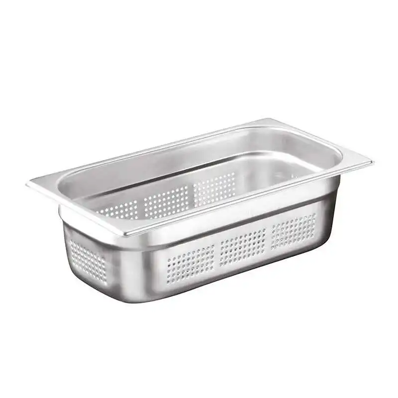 Öztiryakiler Gastronorm Küvet, Delikli, Standart, GN 1/3, 32.5x17.6x6.5