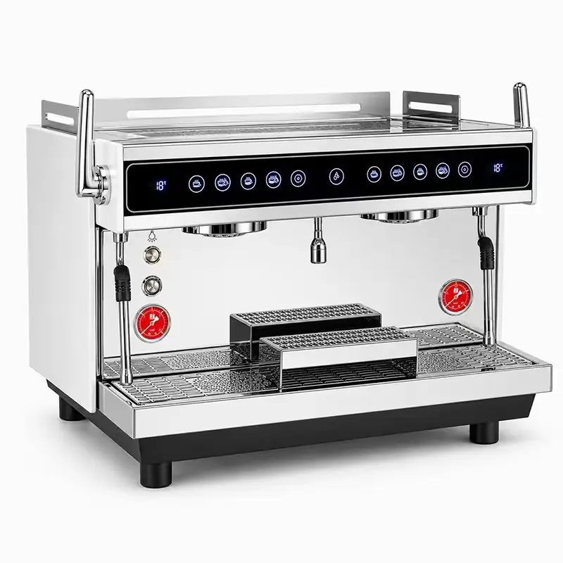 Felvini Armor Tam Otomatik Espresso Kahve Makinesi Yüksek Kaşık PID Kontrollü 2 Gruplu Beyaz