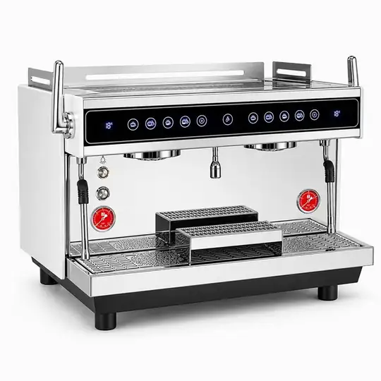Felvini Armor Tam Otomatik Espresso Kahve Makinesi Yüksek Kaşık PID Kontrollü 2 Gruplu Beyaz