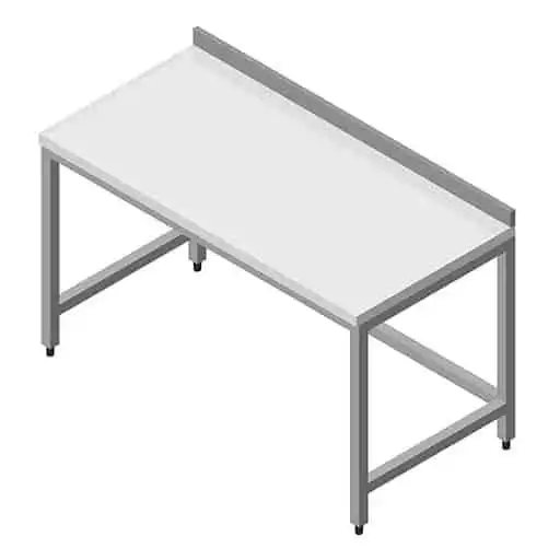 Öztiryakiler Çalışma Tezgahı Polietilen Tablalı Taban Rafsız 160x60 Cm